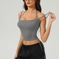 thumbnail image 4 of Warop Womens Square Neck Sports Tank Top, Sleeveless with Dual Thin Straps, Cropped Contrast Color Design, Support Activewear for Athletic Activities and Casual Wear, 4 of 7