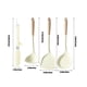 thumbnail image 3 of Juego de utensilios de cocina de silicona | Soporte para alimentos con cucharón de espátula de 4 piezas | Antiadherente resistente al calor | Empuñadura ergonómica | Fácil de limpiar | Beige |, 3 of 7
