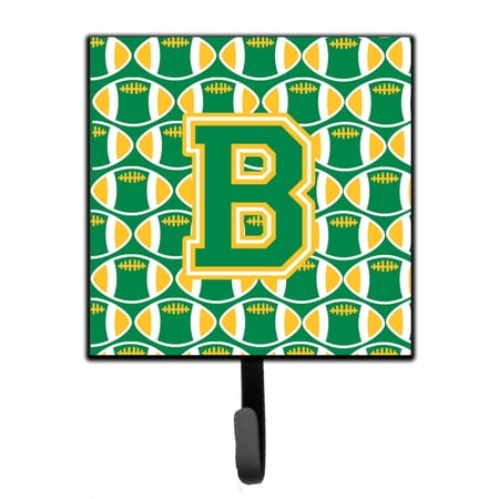 Letter B Football Green and Gold Leash or Key Holder