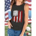 thumbnail image 3 of Anbech 4th of July Women's Tank Tops Graphic USA Flag Sleeveless Tees Summer Casual Cami Shirts, 3 of 7