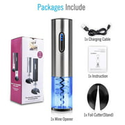 Electric Wine Opener Automatic Electric Wine Bottle Opener Portable USB Rechargeable Electric Bottle Opener