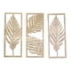thumbnail image 2 of 3 esculturas de madera para pared, decoración de hojas decorativas, adorno de arte de pared moderno y ligero para sala de estar, baño y oficina., 2 of 9