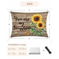 thumbnail image 5 of Sunflower Yellow Sun Shade Sail 6.5'x10' Rectangle Outdoor Shade Canopy, Sunshine Butterfly Farmhouse Wood Brown Porch Shades Outdoor Sun Blocking Screen, Sunshade Cloth Covers for Patio/Deck/Garden, 5 of 5