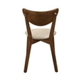 Kersey Beige and Chestnut Dining Side Chairs with Curved Backs for Room
