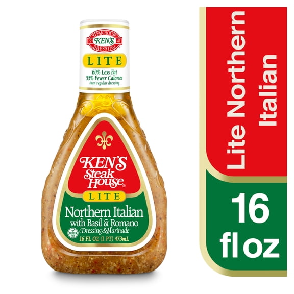 Ken's Steak House® Lite Northern Italian with Basil & Romano Salad Dressing & Marinade 16 fl oz