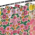 thumbnail image 3 of Pioneer Flower Floral Print Pattern Shower Curtain 84"x72" ,Bathroom Decorative Shower Curtains Set with 12 Hooks,Modern Waterproof Washable Shower Curtain, 3 of 6