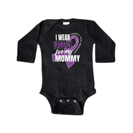 

Inktastic Chronic Pain I Wear Purple For My Mommy Gift Baby Boy or Baby Girl Long Sleeve Bodysuit