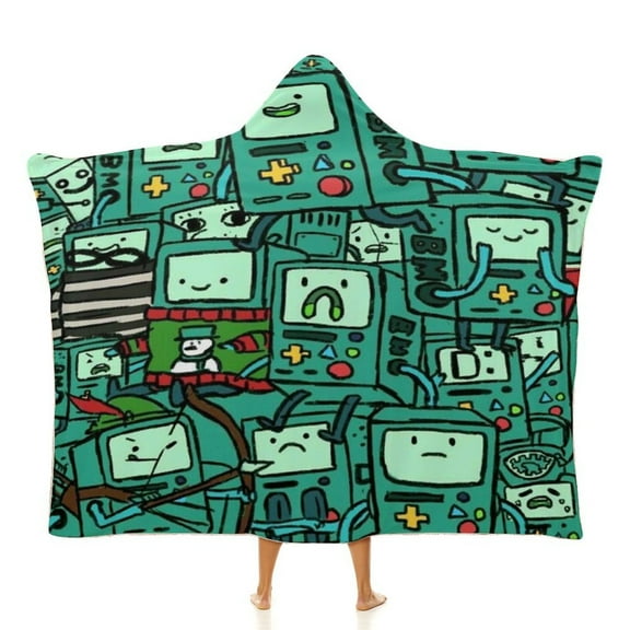 Adventure Time Wearable Blanket Hoodie Throw Blanket Robe Cloak Blanket 40"x50"