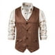 thumbnail image 1 of Chaleco de chaqueta de un solo pecho de ante con cuello en V de Europa y Estados Unidos, 1 of 6
