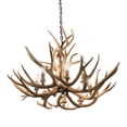 thumbnail image 2 of Meyda Tiffany 200453 Antlers 8 Light 32" Wide Antler Candle Style Chandelier - Copper, 2 of 6