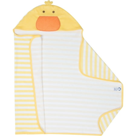 Gerber Newborn Baby Duck Terry Hooded Bath Wrap