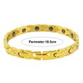 thumbnail image 2 of Elegante pulsera magnética de titanio y acero inoxidable para mujer de 8,5" ajustable con eslabones gratuitos Adepaton BST3006976-2, 2 of 6