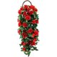 thumbnail image 1 of Flores colgantes Plantas colgantes artificiales Plantas colgantes de vid de rosas artificiales Flor artificial para la habitación del hogar (rojo), 1 of 5
