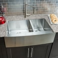 thumbnail image 4 of Miseno MNO163320F6040 33 in. Farmhouse Double Basin Stainless Steel Kitchen Sink with Apron Front & 60-40 Split, 4 of 7