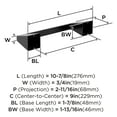 thumbnail image 5 of Amerock Blackrock Matte Black 9 inch (229mm) Towel Bar, 5 of 7