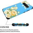 thumbnail image 5 of for Samsung Galaxy S23 S22 S21 Ultra Plus Case, Exquisite Durable Silicone + PC Phone Case, Charming Floral Pattern Protector Cover Full Body Rugged Bumper(Purple,S22), 5 of 8