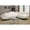 White, variant on Poundex Furniture 2 Piece Faux Leather Sectional Sofa Set in White