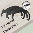 thumbnail image 5 of Decoración de esquina de puerta con forma de gato negro divertido, adorno de moda Simple, decoración creativa para puerta, 1 Uds., 5 of 5