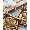 thumbnail image 2 of Pack of 2 Outdoor Pillow Covers, Westen Star Cow Texture Waterproof Square Throw Pillowcase Cushion Decorative Pillow Covers for Couch Patio Tent, 24x24 in, 2 of 6