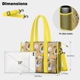 thumbnail image 5 of Teacher Tote Bag,Yellow Baseball Items Pattern Teacher Utility Tote Bag,Large Work Tote Bags for Women with Multiple Pockets,Top Zipper Closure,13.8x10.6x6.7 Inch, 5 of 5
