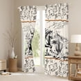 thumbnail image 3 of Feelyou Retro Cowboy Curtains Pack of 2 (42x84 Each), Cactus Boot Skull Curtains Blackout, 3 of 6