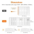 thumbnail image 4 of Lifewit Plastic Lid Organizer, Adjustable Food Storage Container Lid Divider w/ 8 Inserts & 21 Compartments, Plastic Lid Holder for Cabinet, Pantry, Extra Large 13-24", 4 of 11