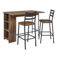 thumbnail image 3 of River Street Designs 3-Piece Drop Leaf Reclaimed Barnwood Counter Height Dining Set, 3 of 7