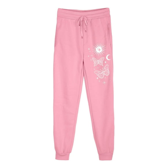 Generic Womens Butterfly Graphic Sweatpants High Waisted Drawstring Joggers Athletic Comfort Lounge Pants with Pockets
