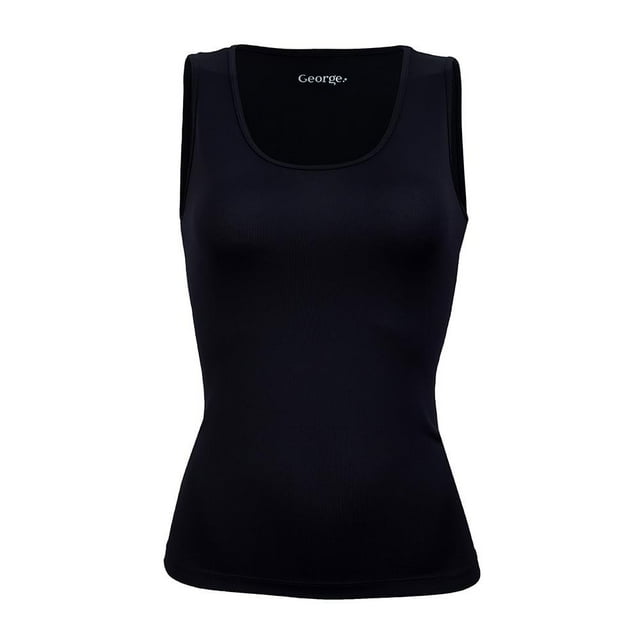 Top George para Mujer, Negro Tirante Ancho Talla EG