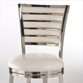 thumbnail image 2 of Hillsdale Rouen 43.75" Metal Mid-Century Counter Stool in Shiny Nickel/Ivory, 2 of 7