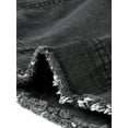 thumbnail image 5 of MODA NOVA Juniors Plus Size Button Down Chest Pocket Short Denim Jacket Black 1X, 5 of 5