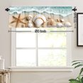 thumbnail image 3 of Rod Pocket Polyester kitchen Curtain Valances for Windows With Seashell And Starfish Design For Indoor Living Room Bedroom Kitchen Decoration 54x18 inch, 3 of 5