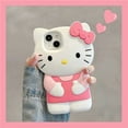 thumbnail image 4 of Hello Kitty Cartoon 3D Bow Case For iPhone 16 Pro 15 14 13 11 12 13 Pro Max XR XS MAX 6 7 8 Plus SE Y2K Anti Fall Silicone Case, 4 of 9