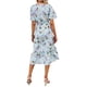 thumbnail image 5 of Sunloudy Vestido de verano para mujer, cuello en V, manga corta, cintura alta, dobladillo con volantes, estampado floral, vestidos midi Sunloudy S M L XL XXL, 5 of 8