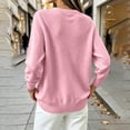 thumbnail image 5 of Edvintorg Womens Sweater Long Sleeve Loose Knit Sweaters Crew Neck Casual Pullover Top Plus Size Fashion Clothing Pink XXXL, 5 of 7