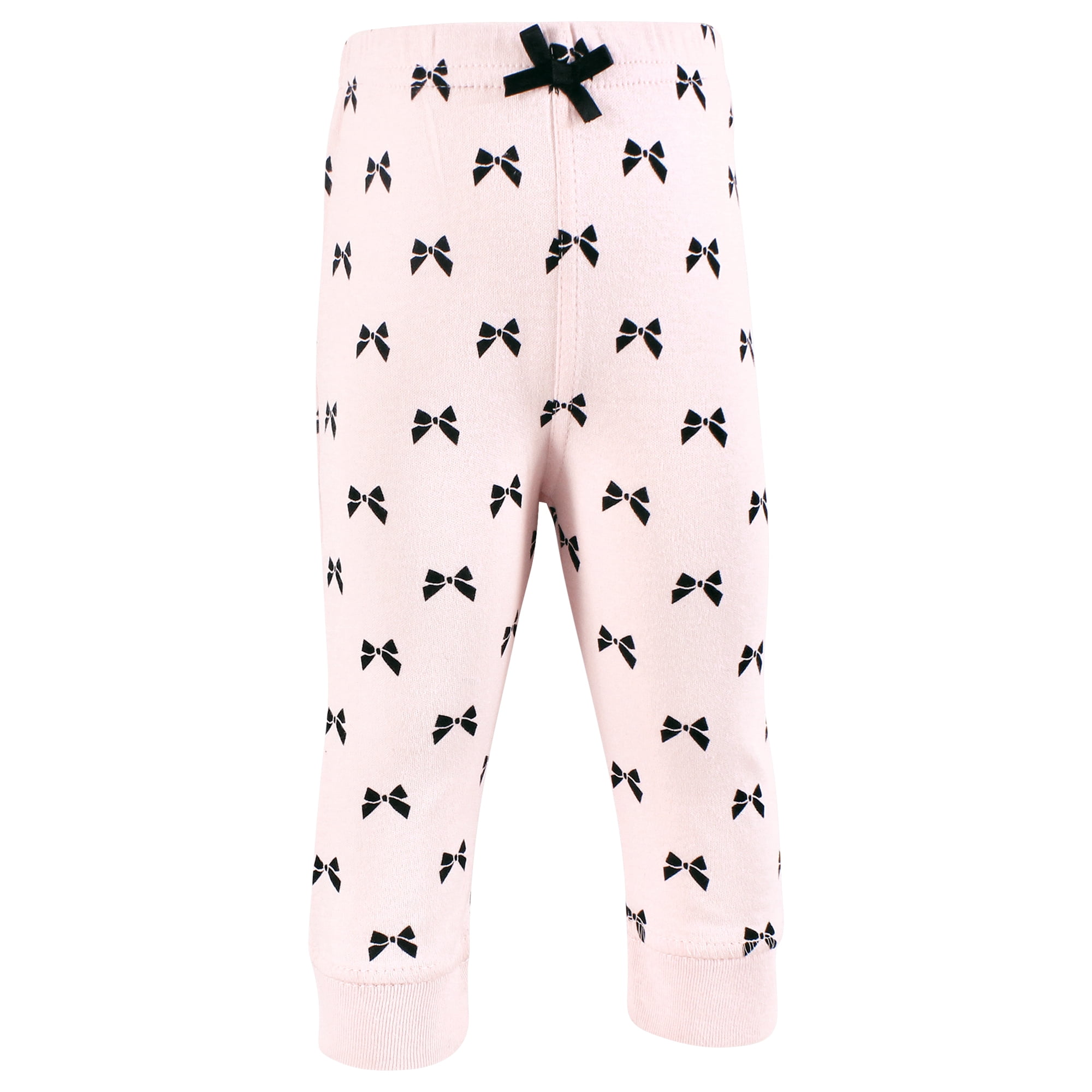 Hudson Baby Girls Cotton Pants and Leggings, Leopard Bows, 5T