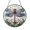Acrylic 3.5 Inch, variant on Lotus Pond Dragonfly Scene Stained Glass Effect Suncatcher, Serene Window Hanging Decor