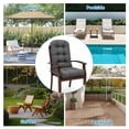 thumbnail image 5 of TOPCHANCES Outdoor Adirondack Chair Cushion with Ties, Water-Resistant Oxford Fabric High Back Rocking Chair Cushions (Dark Gray), 5 of 9