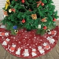 thumbnail image 4 of Cat Christmas Tree Skirt Funny Tree Mat for Farmhouse Xmas Holiday Party Decorations Indoor Outdoor 36 Inch, 4 of 6