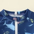 thumbnail image 6 of Ccpelsie Toddler Baby Boy One Piece Swimsuit Short Sleeve Zip Up Bathing Suit Infant Rash Guard Swimwear（Blue,6-12 Months), 6 of 6