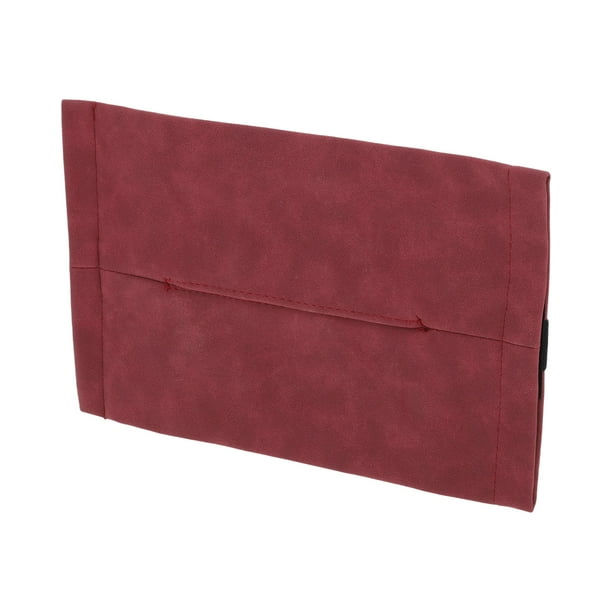Portatissues para Auto, Soporte de Servilletas para Visor del Sol, Portatissues para Reposabrazos de Auto, Funda de Caja de Servilletas de Ante Negro