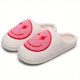 thumbnail image 1 of Zapatillas Kawaii con patrón de cara de sonrisa relámpago, lindos zapatos forrados de felpa, cómodas zapatillas de interior para el hogar, 1 of 4