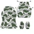 thumbnail image 5 of SCRAWLGOD Cow Print Green White 4 Pieces Gaming Chair Slipcover with Armrest Covers Stretchy Rotating Gaming Chair Protector Soft Office Desk Chair Cover Cat Scratch Proof, 5 of 7