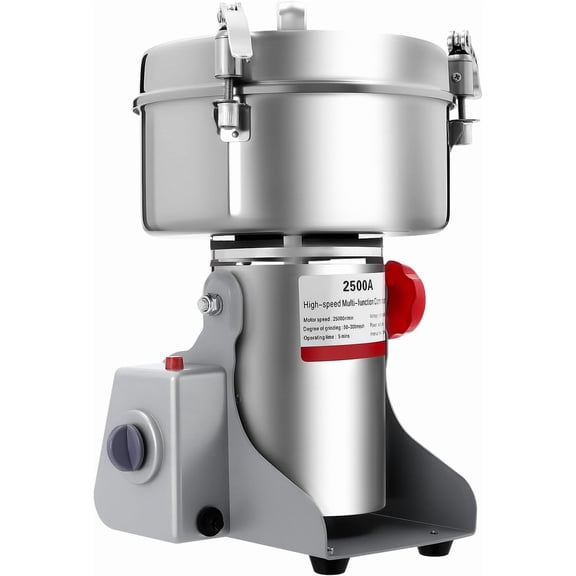 Electric Grain Mill Grinder, 2500g/5.51lb High-speed 32000r/min Food Grinder, 110V 4500W Countertop Grain Mill for Dry Spice Herbs Grains Coffee Rice Pepper (2500g)