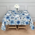 thumbnail image 3 of Pioneer Flower Floral Print Pattern Square Tablecloth,Waterproof Square Table Cover,Wipeable Spillproof Washable Table Cover for Home Kitchen Party Decor 60"x60"(152x152cm), 3 of 6