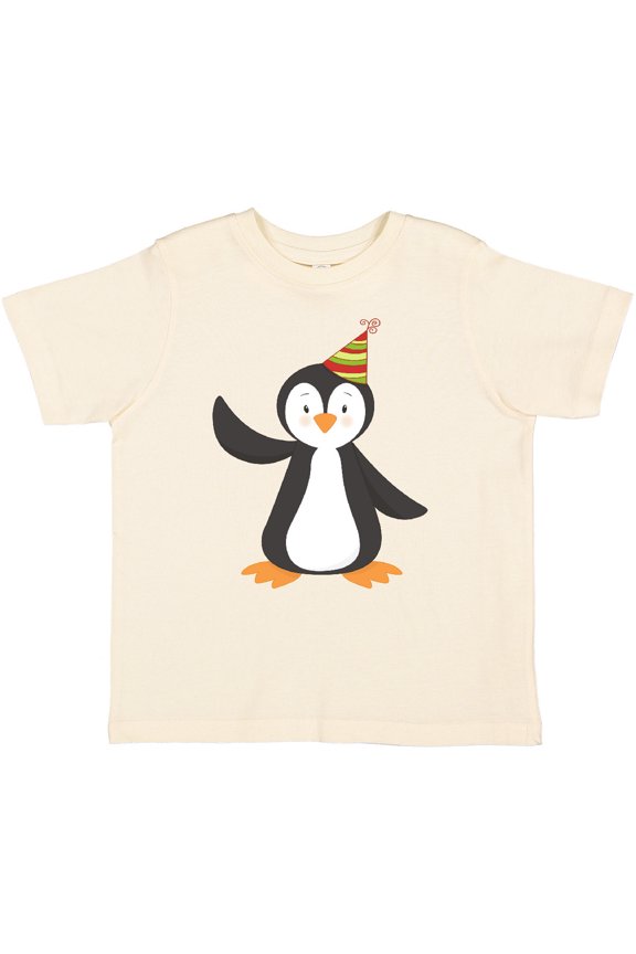 Cute Penguin, Baby Penguin, Penguin with Party Hat Boys or Girls Toddler T-Shirt