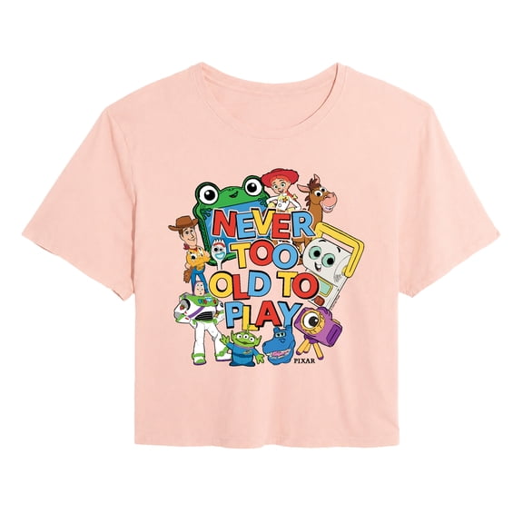Toy Story 5 - Never Too Old To Play Women's Cropped Graphic T-Shirt