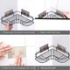 thumbnail image 2 of Juego de 2 estantes esquineros para baño con pegatina adhesiva de acero inoxidable antioxidante para cocina y baño. Accesorios de Baño - Incluye 8 Pegatinas Adhesivas (bl, 2 of 5
