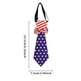 thumbnail image 5 of Striped Star Small Tie Pretied Adjusted Necktie Neckwear for Independence Day, 5 of 16