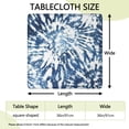 thumbnail image 2 of Colorful Tie Dye Pattern Square Fitted Tablecloth with Elastic Edge,Square Table Cover,Washable Elastic Table Cover for Home Kitchen Party Decor 36"x36", 2 of 6
